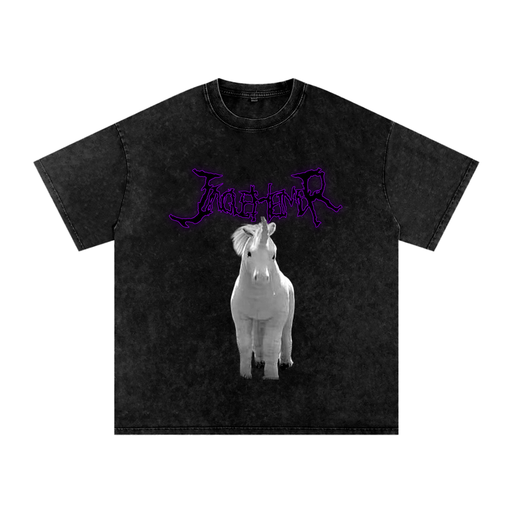 Snow Washed Oversized Cotton T-Shirt